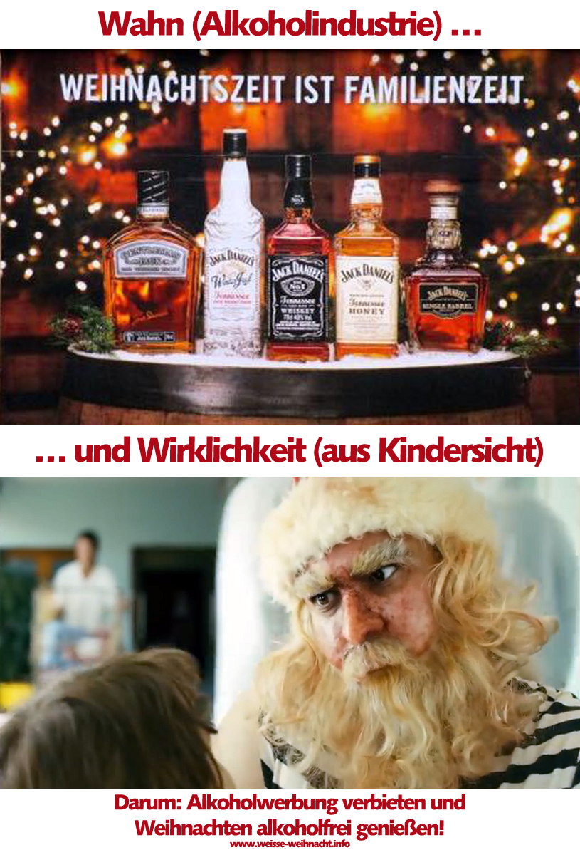Kampagne Weiße Weihnacht fordert Alkoholwerbeverbot