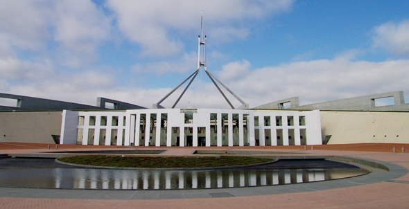Parlamentsgebäude in Canberra