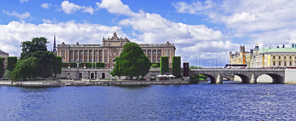 Stockholm-Panorama mit Reichstag