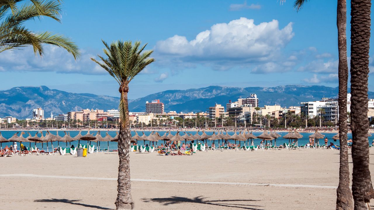 Strand von Palma auf Mallorca.