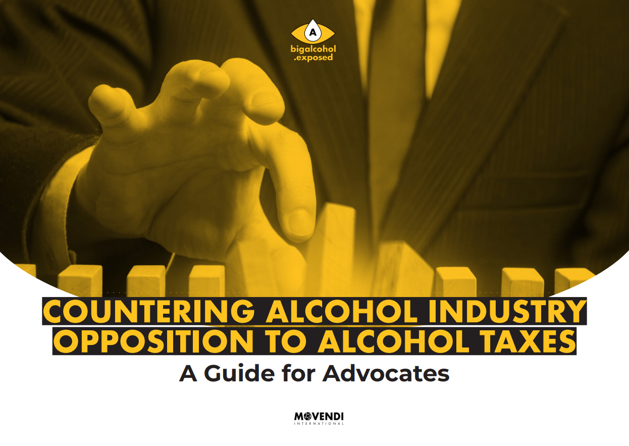 Titelseite 'Countering Alcohol Industry Opposition to Alcohol Taxes'.