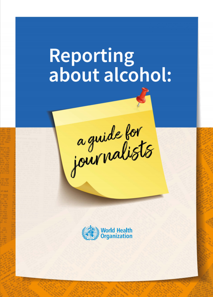 Titelseite von 'Reporting about alcohol: a guide for journalists'