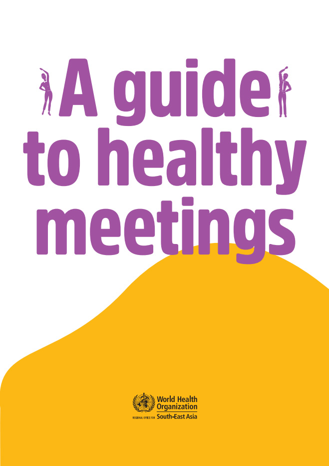 Titelseite 'A guide to healthy meetings'.