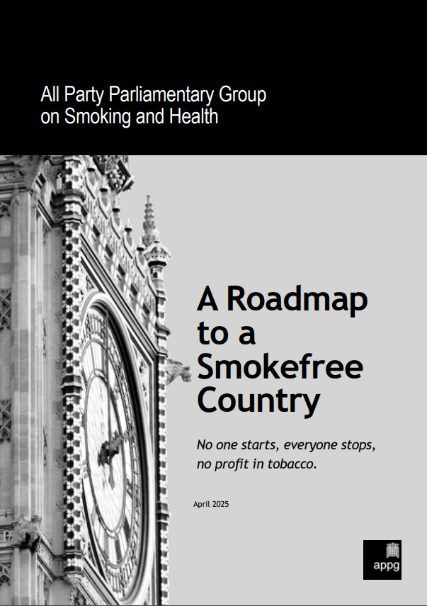 Titelseite von 'A Roadmap to a Smokefree Country'.