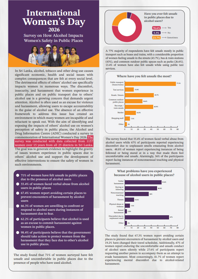 Titelseite 'Survey on How Alcohol Impacts Women's Safety in Public Places'.