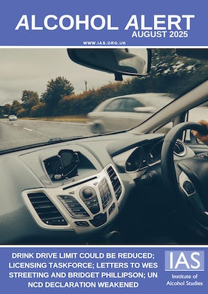 Titelseite 'Alcohol Alert' von August 2025.