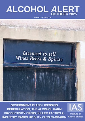 Titelseite 'Alcohol Alert' von Oktober 2025.