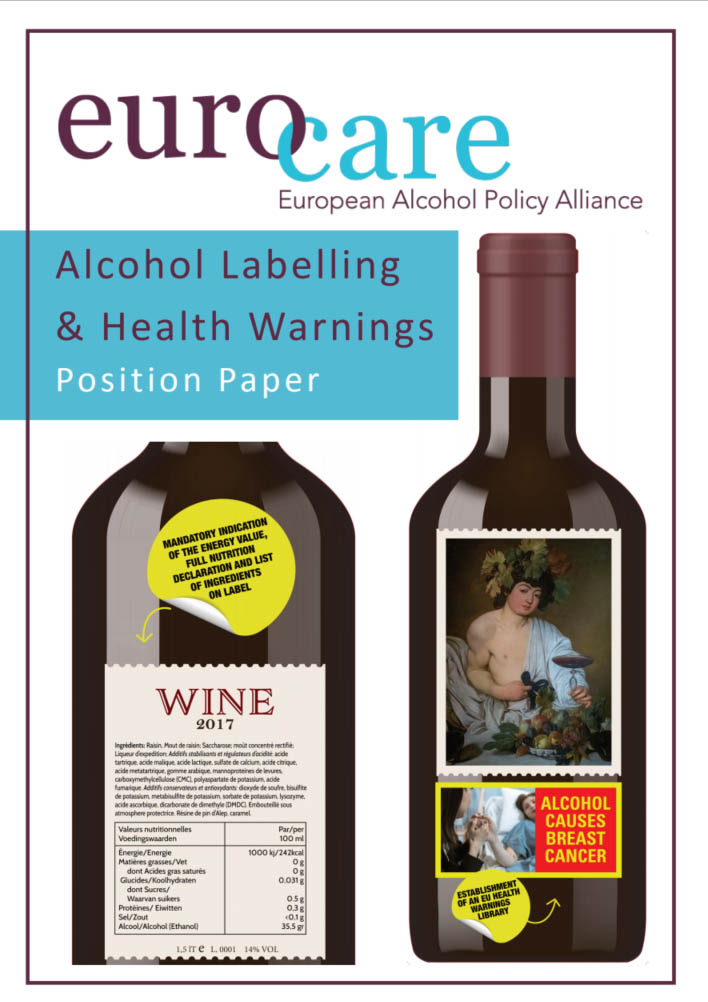 Titelseite von 'Alcohol Labelling & Health Warnings'