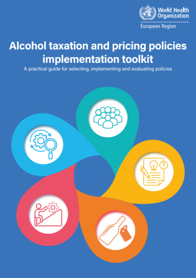 Titelseite von 'Alcohol taxation and pricing policies implementation toolkit'.