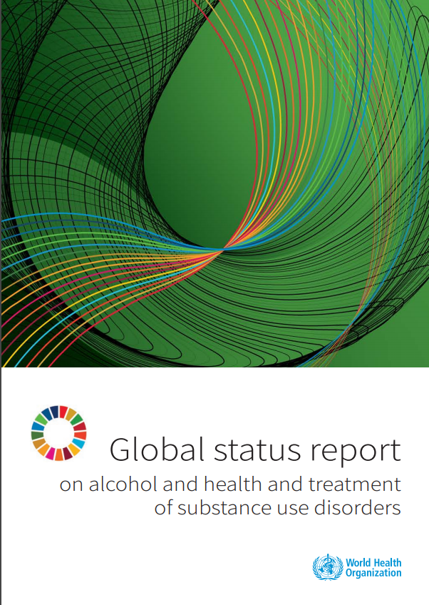 Titelseite des Berichts 'Global status report on alcohol and health and treatment of substance use disorders'.