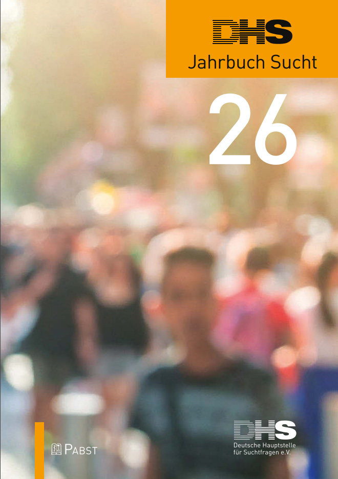 Titelseite DHS-Jahrbuch Sucht 2026