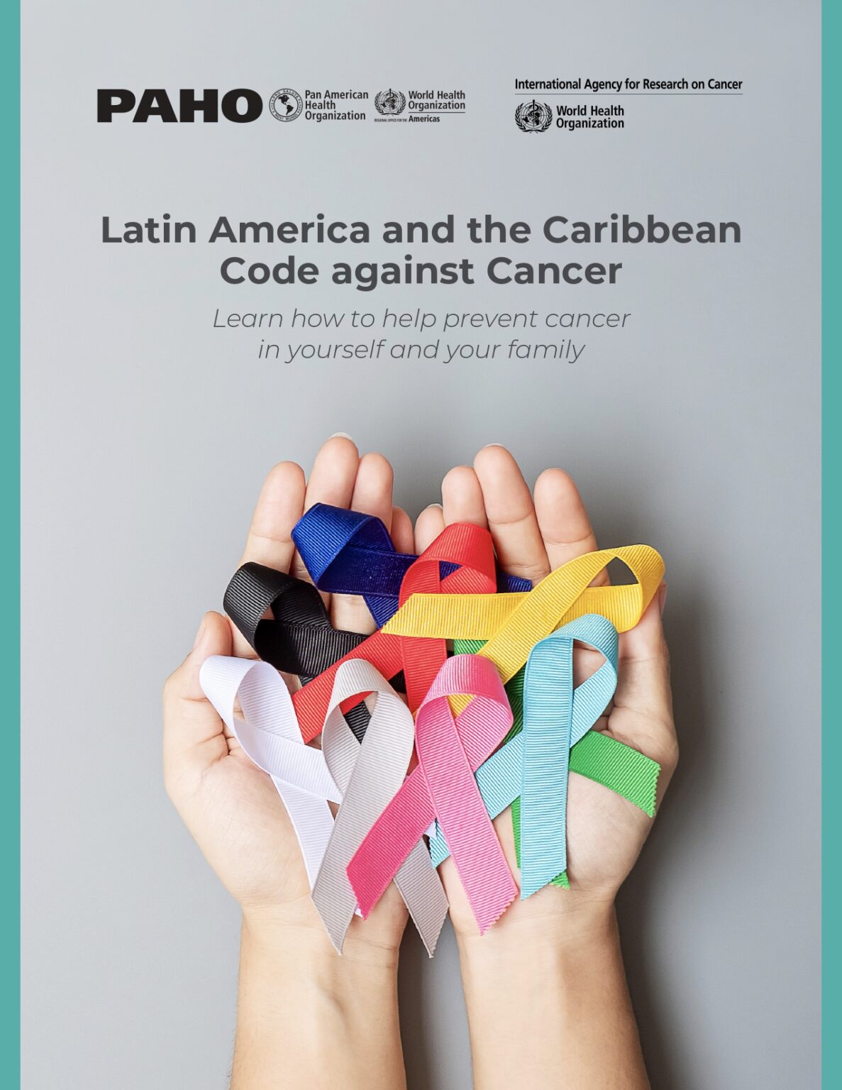 Titelseite der Broschüre 'Latin America and Caribbean Code against Cancer'.