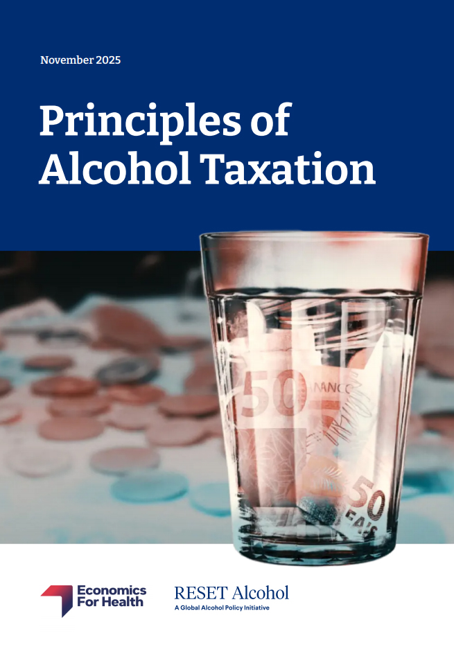 Titelseite von 'Principles of Alcohol Taxation'.