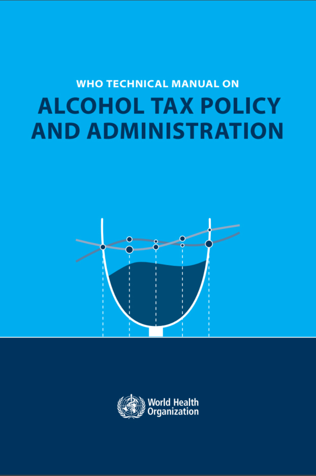 Titelseite des WHO-Alkoholsteuern-Handbuchs.