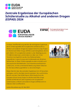 Zentrale Ergebnisse der Europäischen Schülerstudie zu Alkohol und anderen Drogen (ESPAD) -0