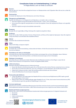 Europäischer Kodex zur Krebsbekämpfung, 5. Auf-0