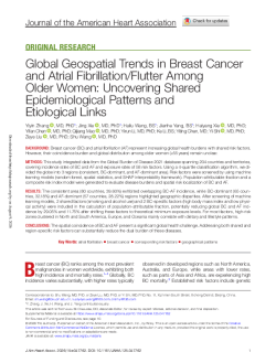Global Geospatial Trends in Breast Cancer and Atrial Fibrillation/Flutter Among Older Women: Uncovering Shared Epidemiological Patterns and Etiological L-1