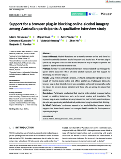 Support for a browser plug-in blocking online alcohol imagery among Australian participants: A qualitative interview s-0