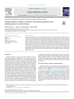 Alcohol industry conflicts of interest: The pollution pathway from misinformation to alcohol h-2