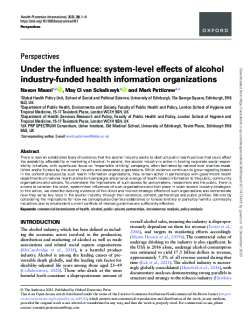 under-influence-system-level-effects-of-alcohol-industry-funded-health-information-organizations