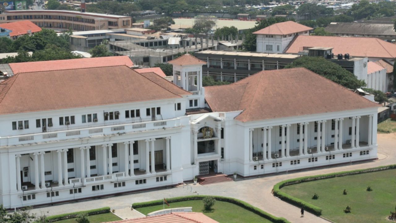 Luftaufnahme des Obersten Gerichtshofs von Ghana.